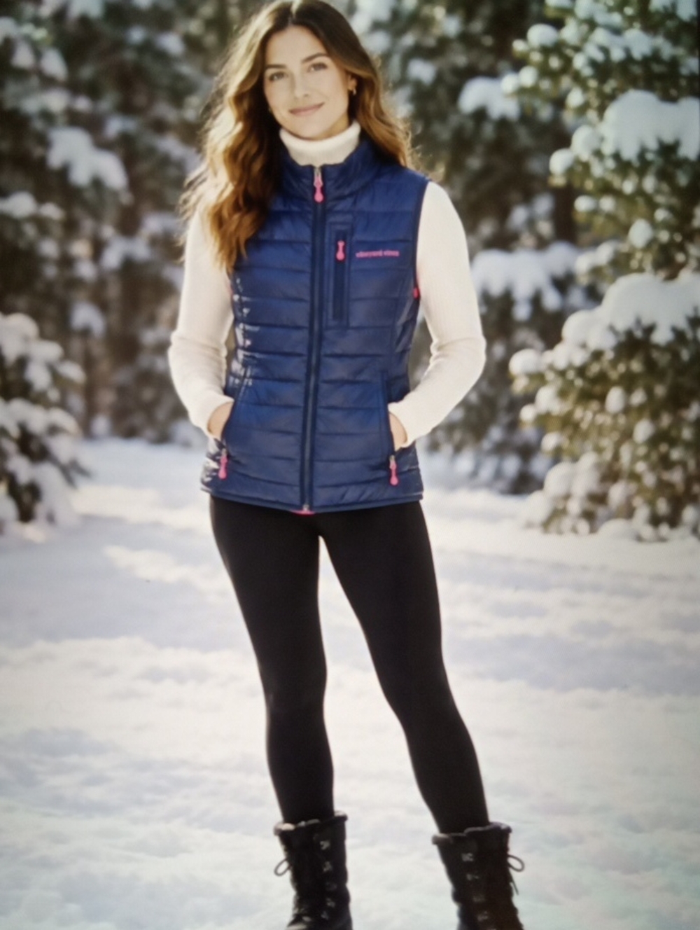 Vineyard Vines Mountain Weekend Vest Womens Lined Size Xs Gorpcore Winter